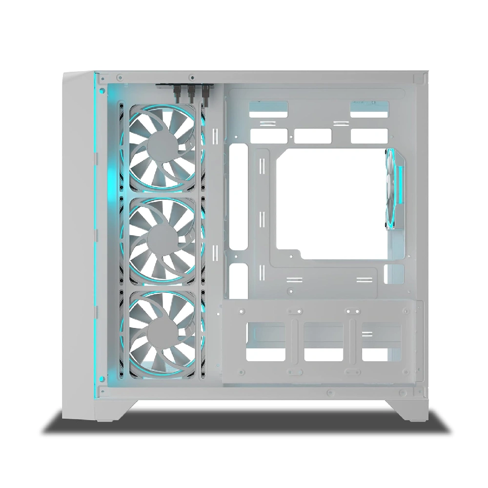 Ant Esports Gaming Cabinet Crystal ARC White view 3